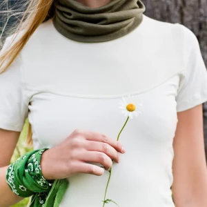 T-shirt damski z krótkim rękawem z wstawką Woolmed merino