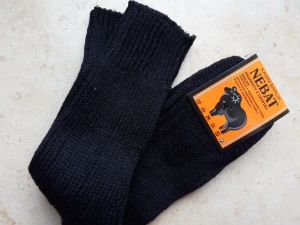 Skarpety rozgrzewające wełniane  (99%) THERMAL - rozm.  35-38 czarne  - prod. Nebat 