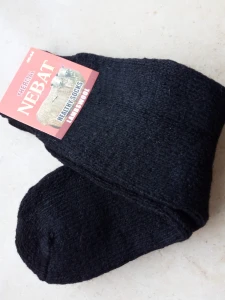 Skarpety rozgrzewające wełniane (80%) THERMAL - rozm. 40-44 czarne  - prod. Nebat
