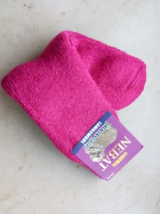 Skarpety rozgrzewające wełniane  (80%) THERMAL - rozm.  36-39 amarantowe  - prod. Nebat