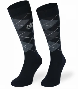 Ciepłe podkolanówki  z wełną merynosa 40%  - granatowe COMODO MERINO