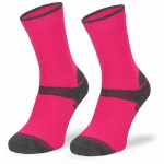 Dziecięce skarpetki trekkingowe STJ - 30% wełny merino - różowe 