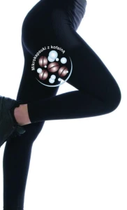 Legginsy przeciwcellulitowe z nanoSREBREM oraz z MIKROKAPSUŁKAMI Z KOFEINĄ I WITAMINĄ E - odchudzające, przeciw zmęczeniu skóry - BeautySAN