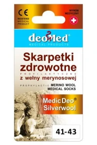 Skarpety zdrowotne z wełną z merynosów i jonami srebra MEDIC DEO SILVERWOOL